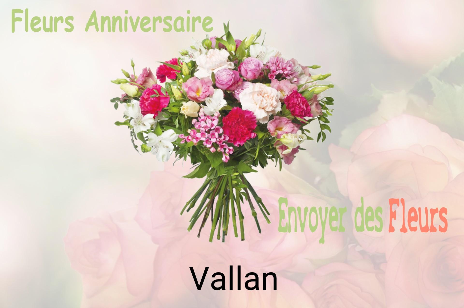 Bouquet de fleurs d’anniversaire livré à Vallan